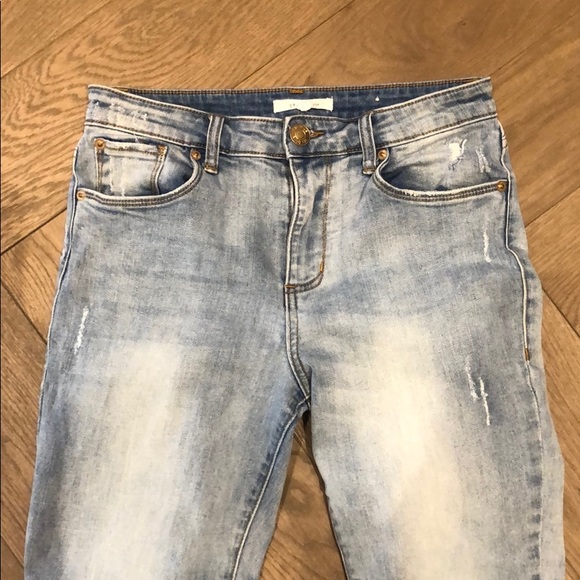 Blue slim-fitting ankle-length jean - Picture 2 of 5